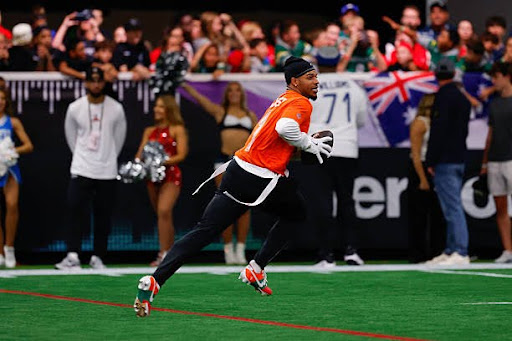 Ja'marr Chase #1 of the Cincinnati Bengals runs with the ball after an interception during the 2026 NFL Pro Bowl game between the AFC and the NFC at the Moscone Center South on February 03, 2026 in San Francisco, California. The NFC won 66-52. (Photo by Alika Jenner/Getty Images)